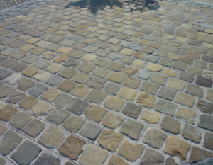 Pavés platines en grès