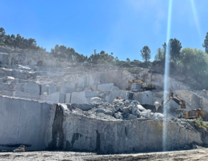 Lieu d'origine du granit, carrière de granit au portugal