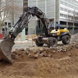 Récupération des pavés de route