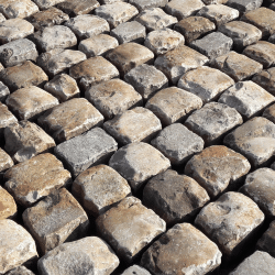 Pavés de récupération et de réemploi