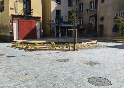 Place de la Mairie en pavés de Lyon, pavés de Paris et en pavés mosaïques